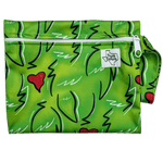 Texas Tushies You're A Mean One Mini Wet Bag with Compact Design for On-the-Go Parents - Baby & Toddler > Diapering > Diaper Wet Bags