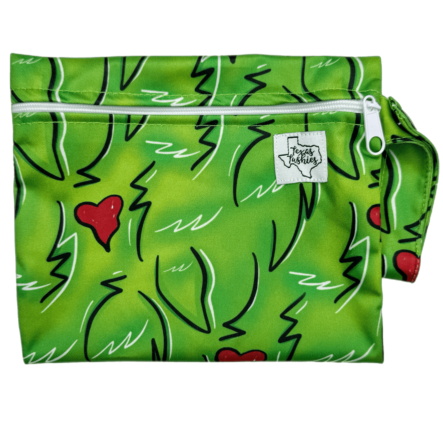 Texas Tushies You're A Mean One Mini Wet Bag with Compact Design for On-the-Go Parents - Baby & Toddler > Diapering > Diaper Wet Bags