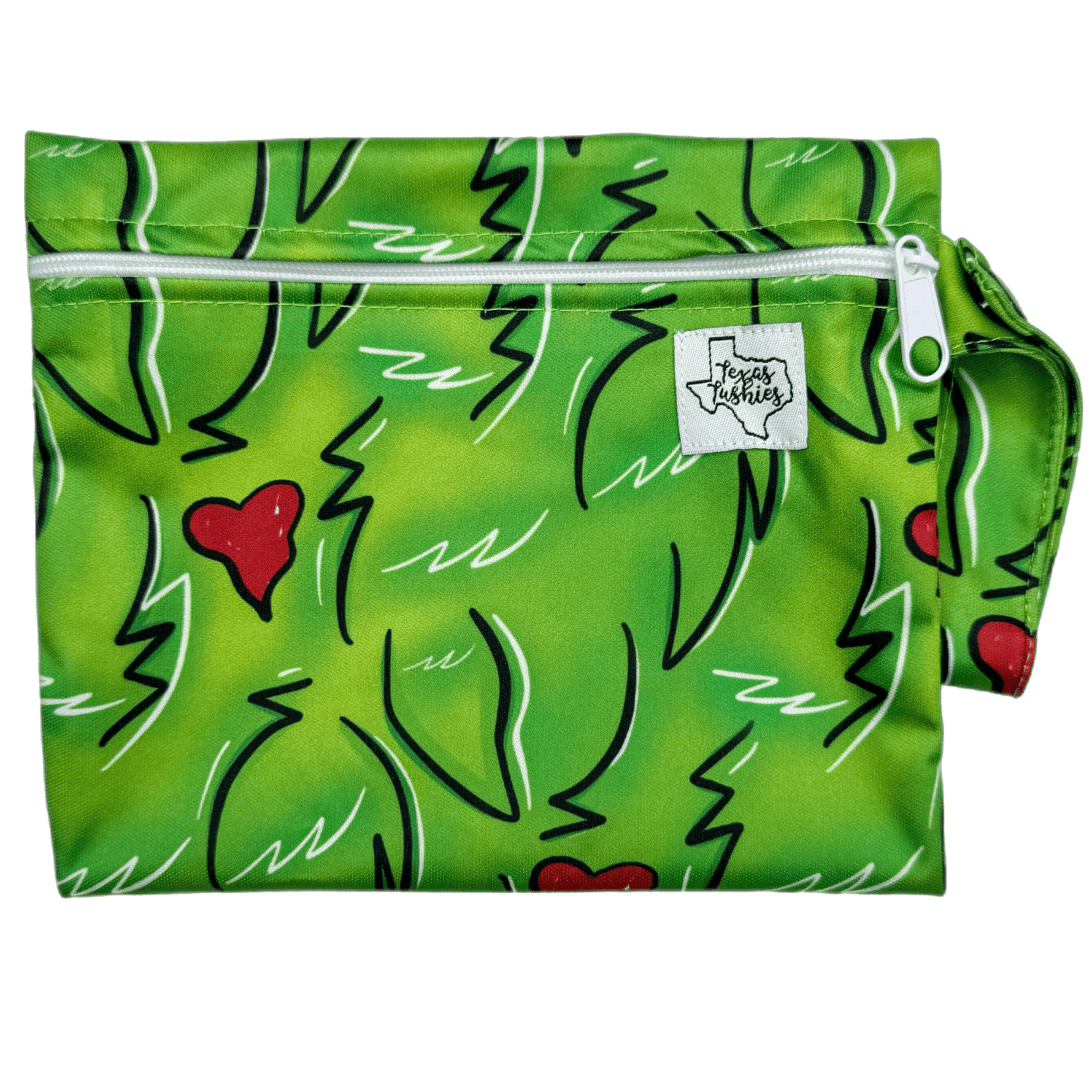 Texas Tushies You're A Mean One Mini Wet Bag with Compact Design for On-the-Go Parents - Baby & Toddler > Diapering > Diaper Wet Bags
