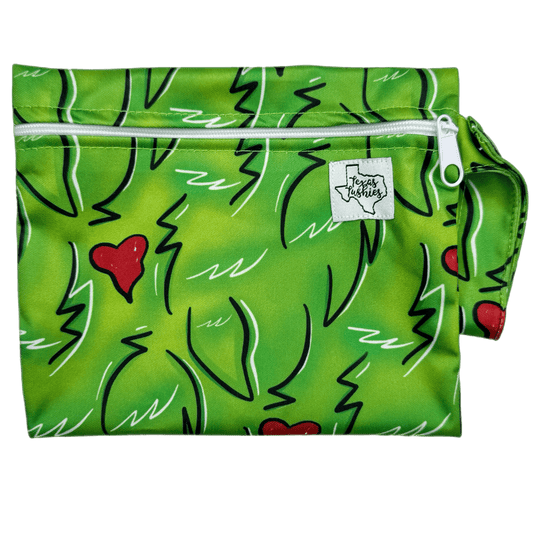 Youre A Mean One Mini Wet Bag Travel Companion 6 Inch By 7 Inch Texas Tushies