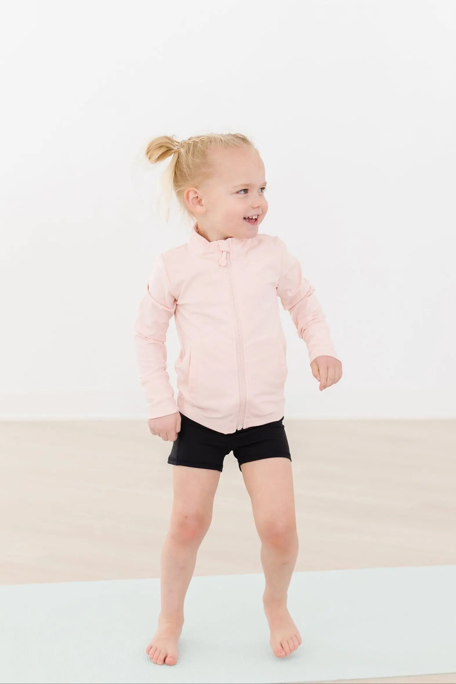Mila & Rose ® Zen Pink Full - Zip Ruffle Active Jacket - 