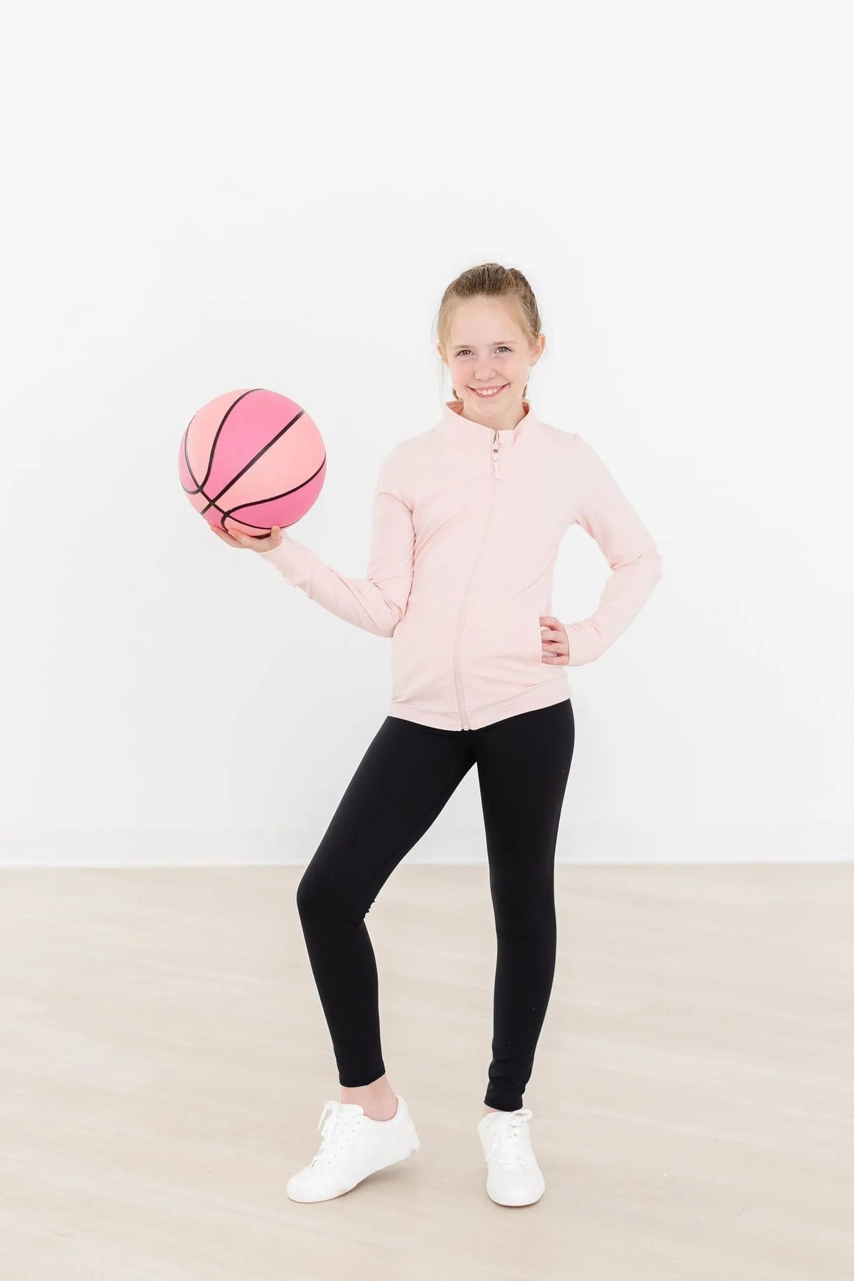 Mila & Rose ® Zen Pink Full - Zip Ruffle Active Jacket - 