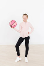 Mila & Rose ® Zen Pink Full - Zip Ruffle Active Jacket - 