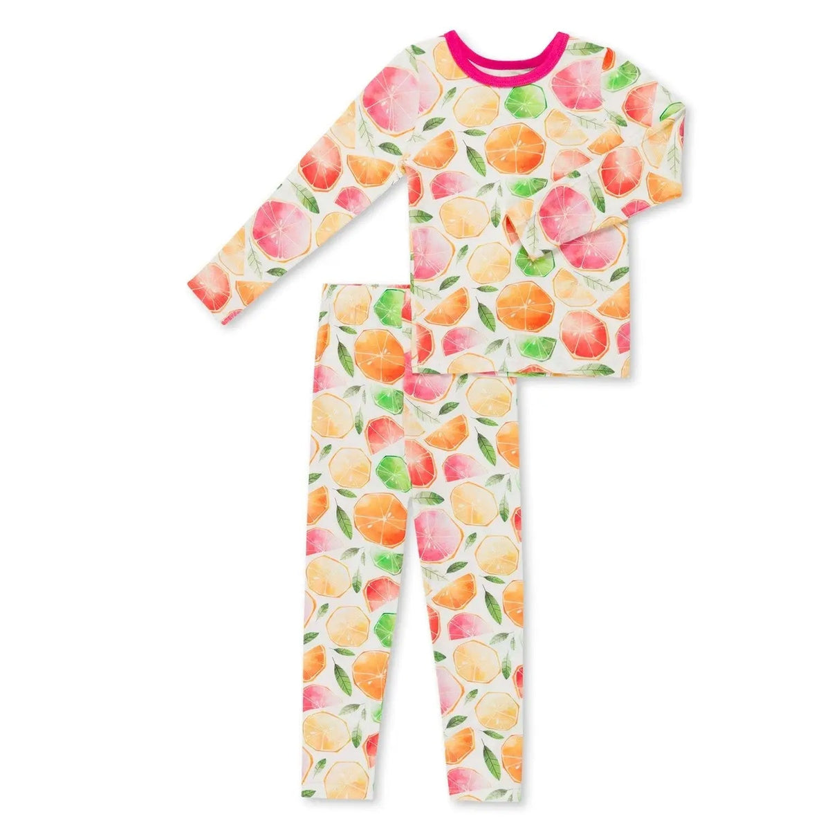 Bestaroo Zest Friends Citrus Print Soft Bamboo Pajamas for Kids - 