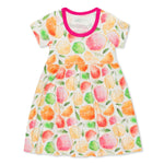 Bamboo Short Sleeve Dress, Citrus Print by Bestaroo