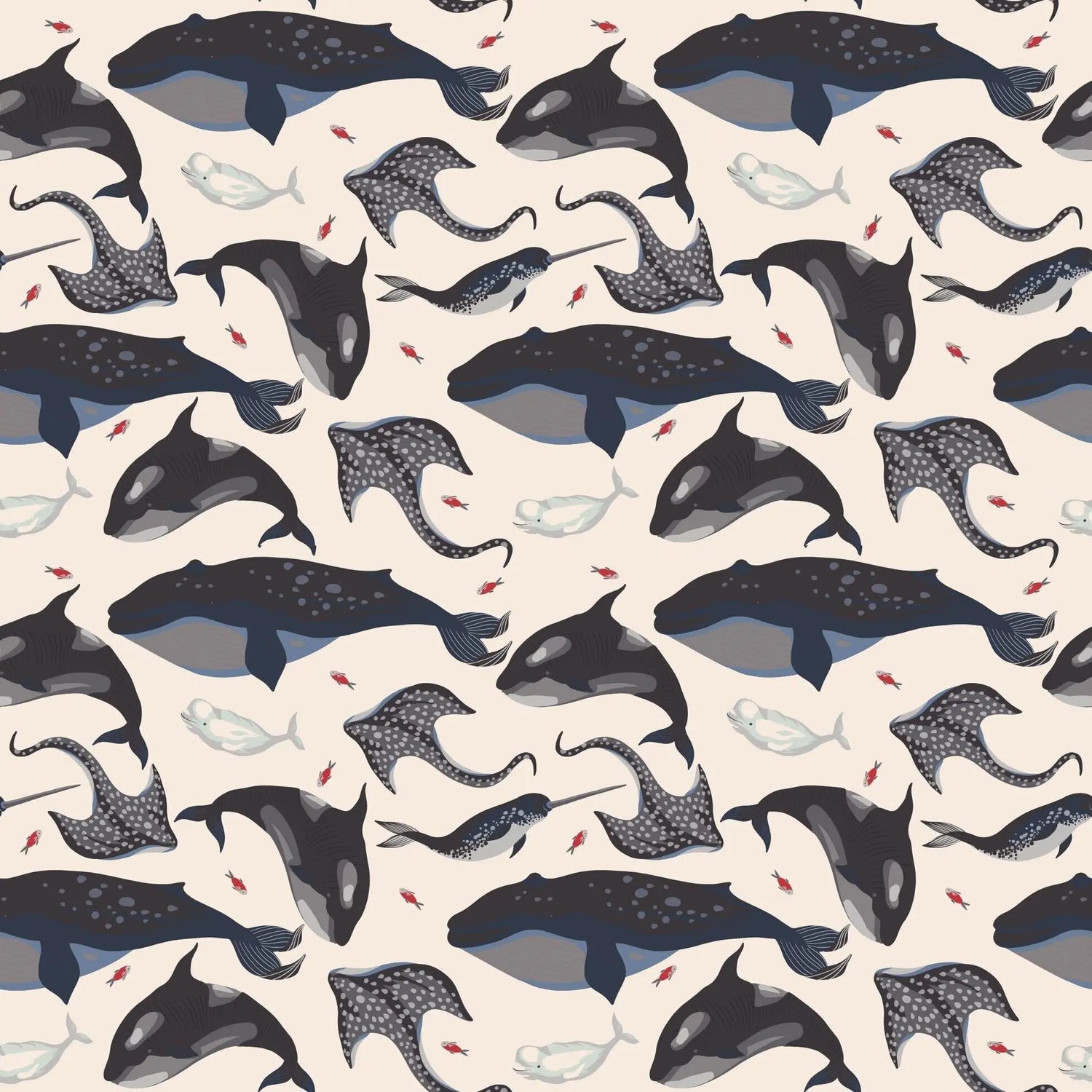 Sweet Bamboo Deep Sea Creatures Whale Zipper Footie with Two Way Zip for Babies - Apparel & Accessories > Clothing > Baby & Toddler Clothing > Baby & Toddler Sleepwear Footies