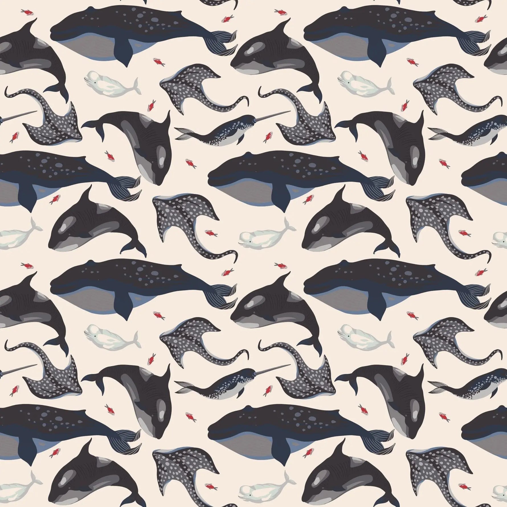 Sweet Bamboo Deep Sea Creatures Whale Zipper Footie with Two Way Zip for Babies - Apparel & Accessories > Clothing > Baby & Toddler Clothing > Baby & Toddler Sleepwear Footies