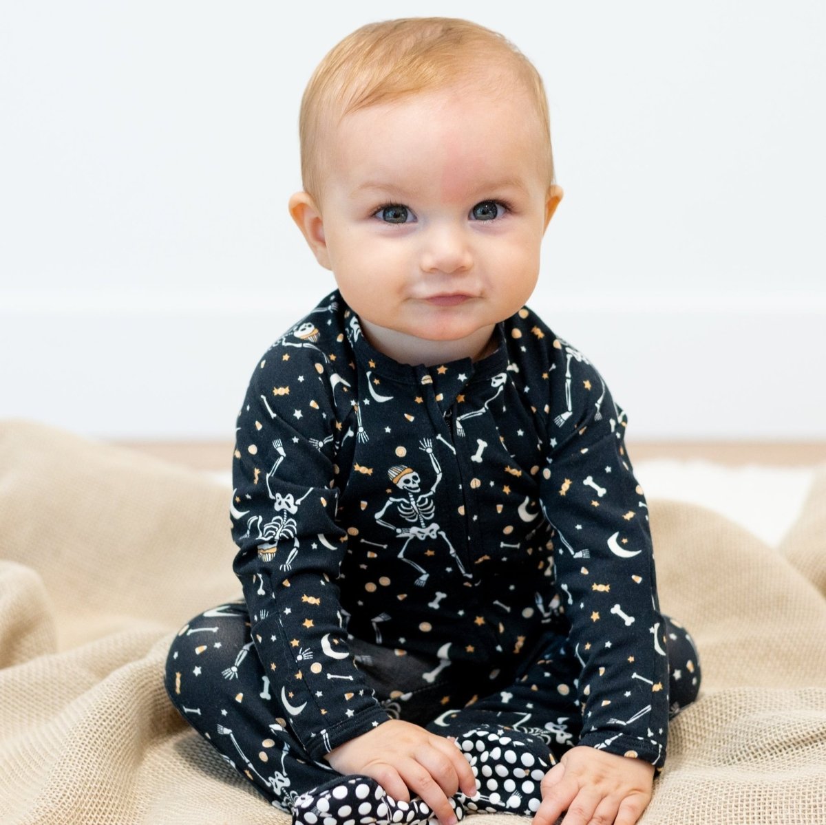 Sweet Bamboo Zipper Footie Bag O' Bones - 