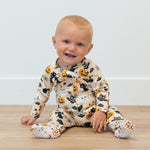 Sweet Bamboo Zipper Footie Bats and Cats - 