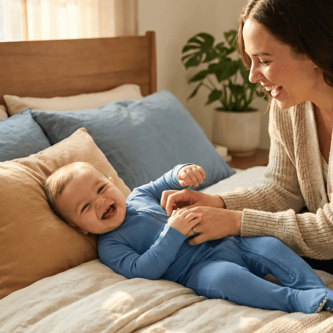 Sweet Bamboo Zipper Footie Captain Blue - 