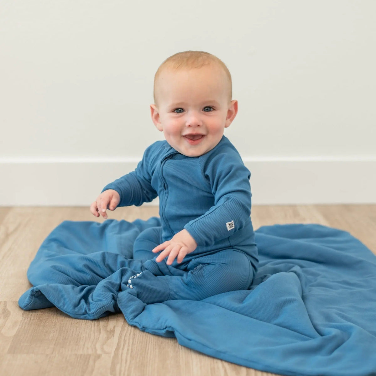 Sweet Bamboo Zipper Footie Captain Blue - 