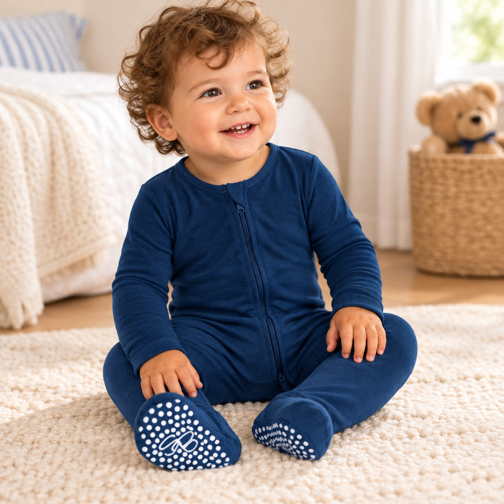 Zipper Footie Classic Navy