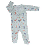 Sweet Bamboo Bulls Boots Lasso Western Zipper Footie with Silicone Grips for Babies - Apparel & Accessories > Clothing > Baby & Toddler Clothing > Baby & Toddler Sleepwear Footies