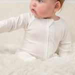 Sweet Bamboo Cozy Zipper Footie with 2 Way Zipper and Silicone Grips for Infants - Apparel & Accessories > Clothing > Baby & Toddler Clothing > Baby & Toddler Sleepwear Footies