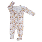 Sweet Bamboo Cozy Baby Footie with Two Way Zipper and Silicone Grips for Easy Changing - Footies