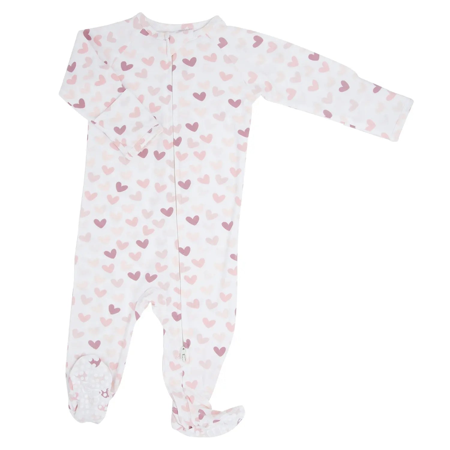 Sweet Bamboo Soft Cotton Zipper Footie with Silicone Grips for Comfortable Babies - Apparel & Accessories > Clothing > Sleepwear & Loungewear Footies