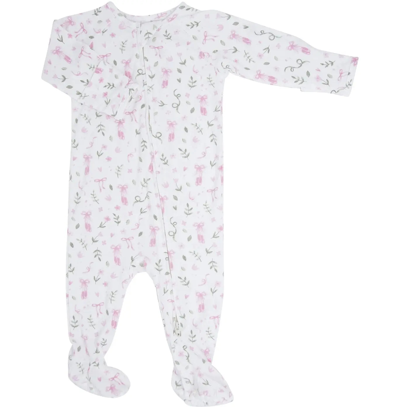 Sweet Bamboo Cozy Zipper Footie with Two Way Zipper and Silicone Grips for Infants - Apparel & Accessories > Clothing > Baby & Toddler Clothing > Baby One-Pieces Footies