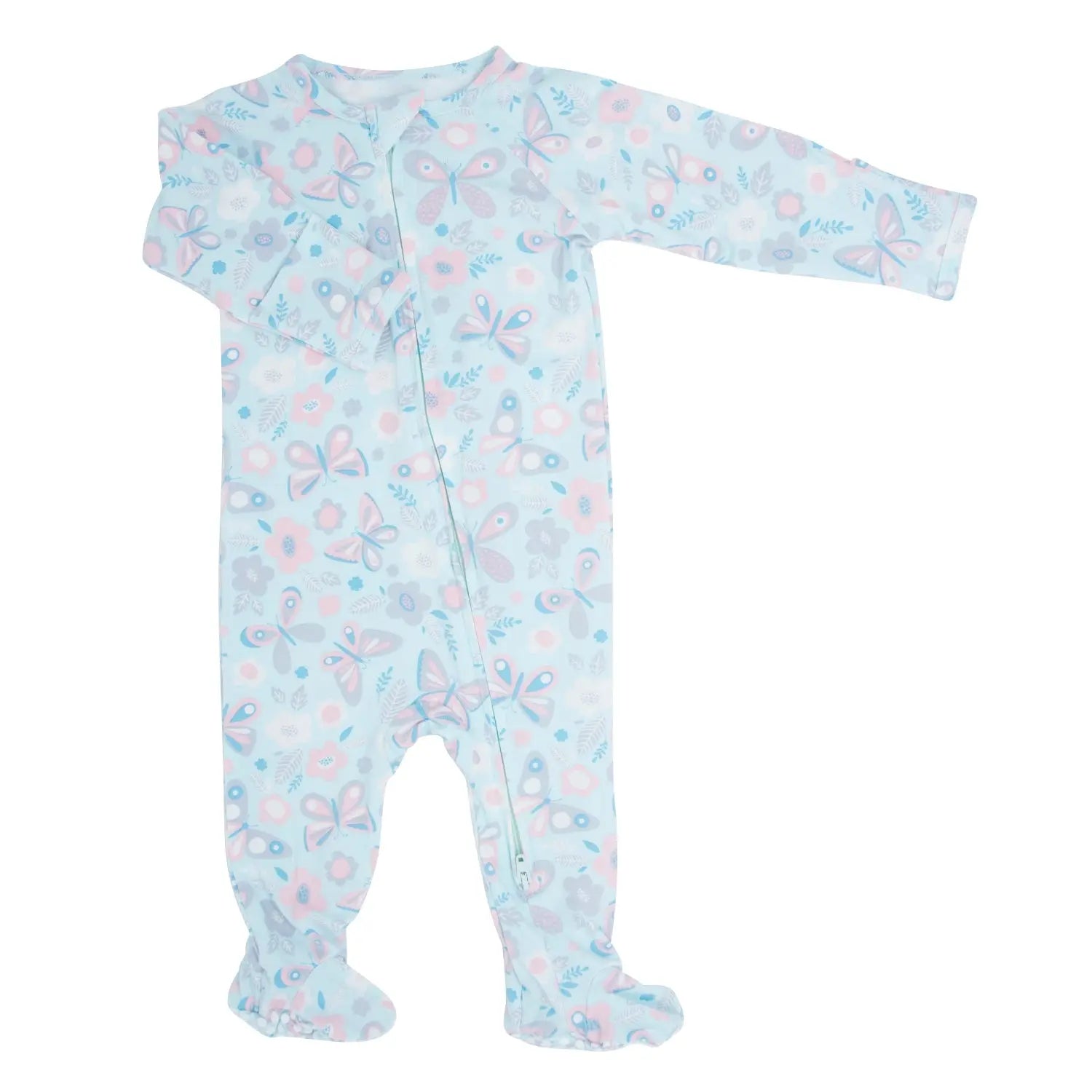 Sweet Bamboo Cozy Baby Zipper Footie with 2 Way Zipper for Easy Diaper Changes - Footies