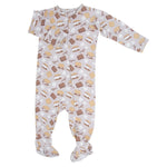 Sweet Bamboo Cozy Baby Footie with Two Way Zipper and Silicone Grips for Easy Changing - Footies