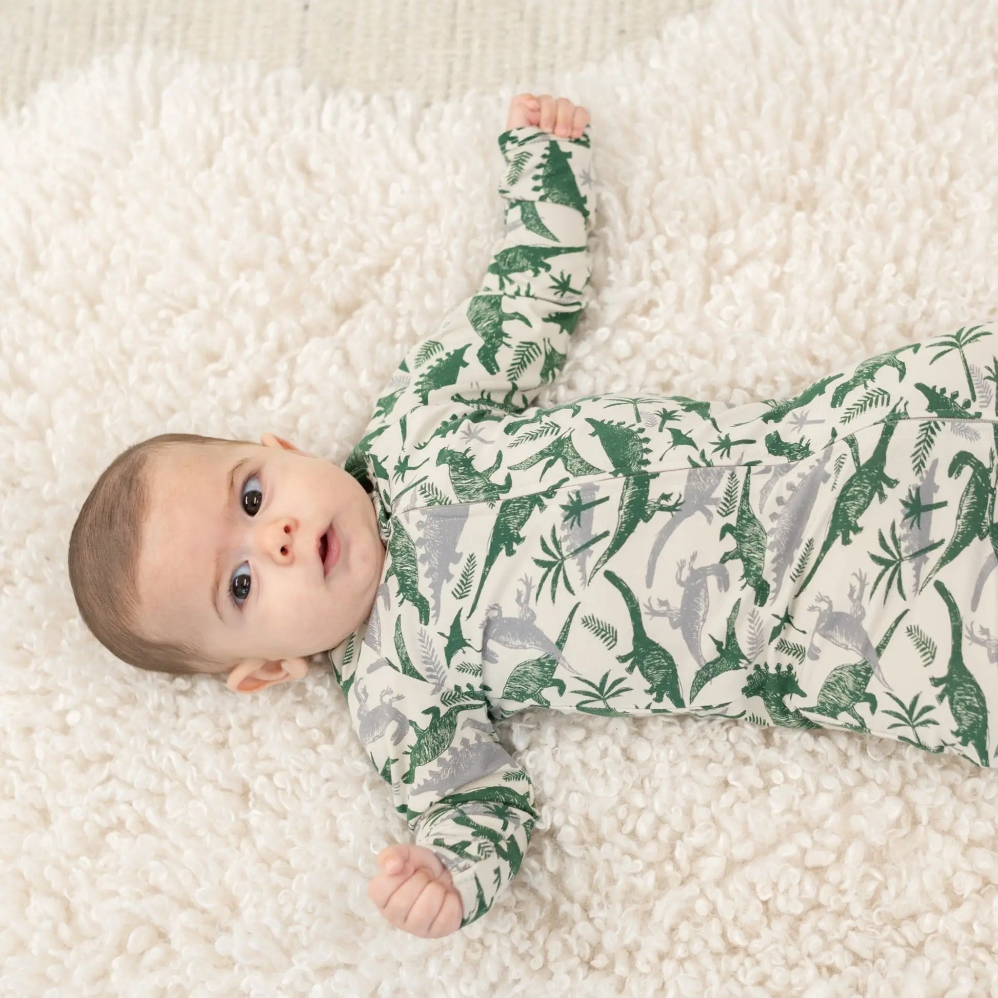 Zipper Footie With 2 Way Zipper And Silicone Grips For Easy Changing Sweet Bamboo
