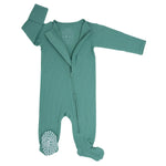Sweet Bamboo Cozy Baby Zipper Footie with Two Way Zipper and Silicone Grips for Easy Changes - Apparel & Accessories > Clothing > Baby & Toddler Clothing > Baby & Toddler Sleepwear Footies