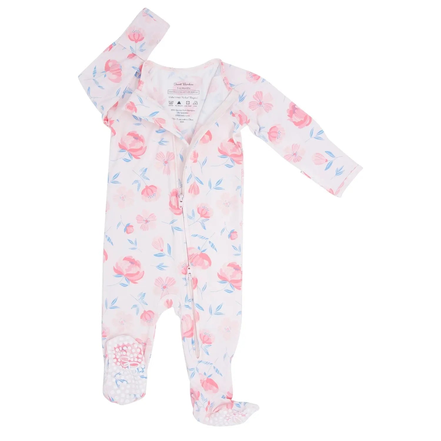 Sweet Bamboo Comfortable Baby Zipper Footie with Two Way Zipper for Easy Changing - Footies