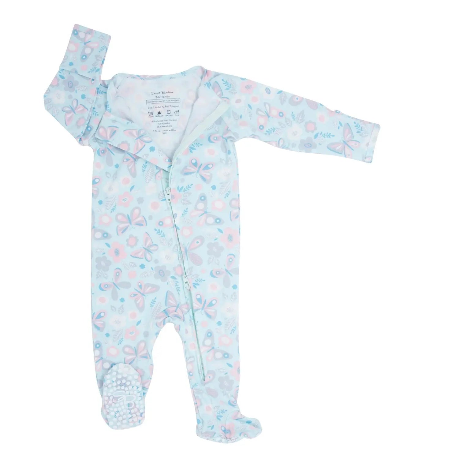 Sweet Bamboo Cozy Baby Zipper Footie with 2 Way Zipper for Easy Diaper Changes - Footies