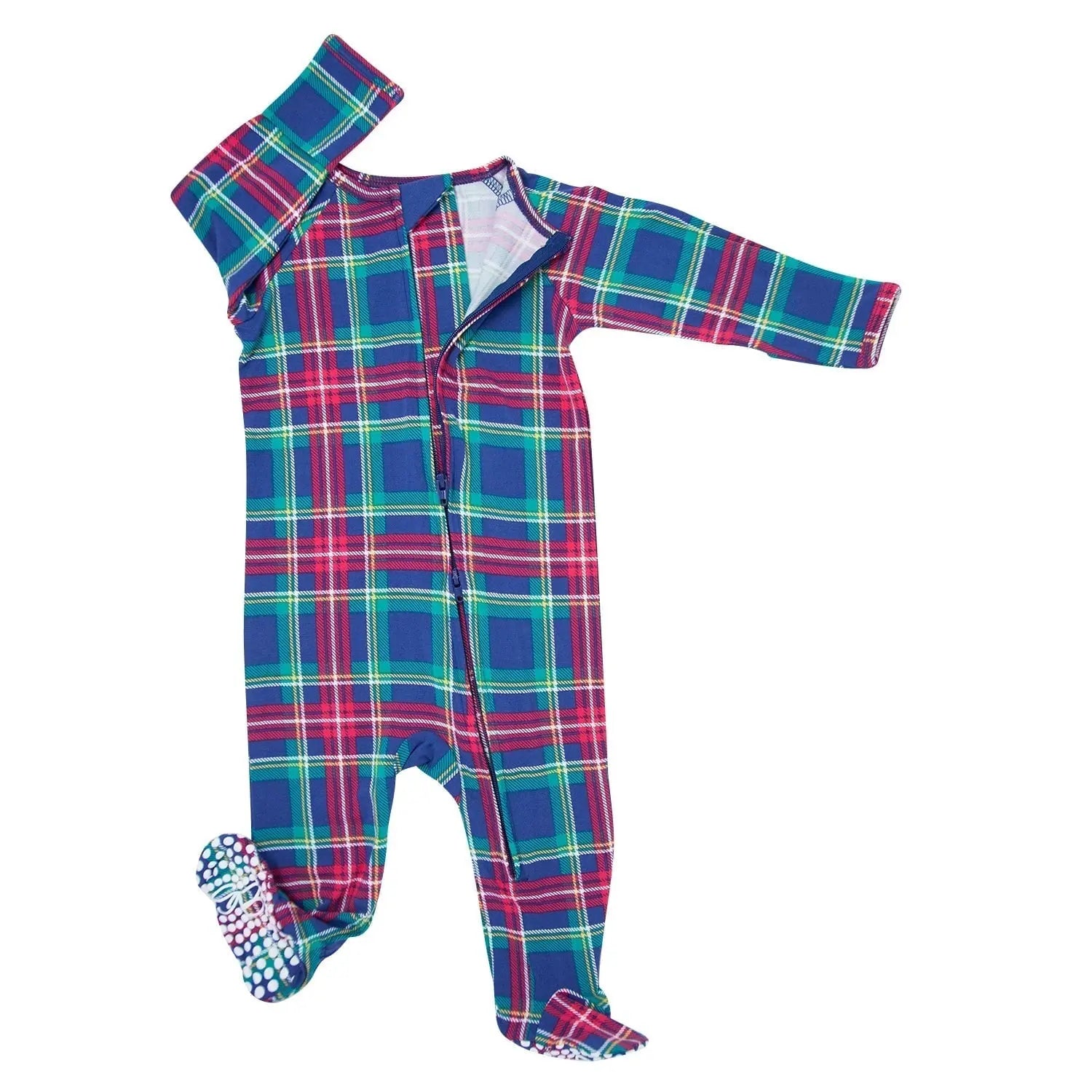 Zipper Footie with 2 Way Zipper and Silicone Grips for Easy Changing Sweet Bamboo