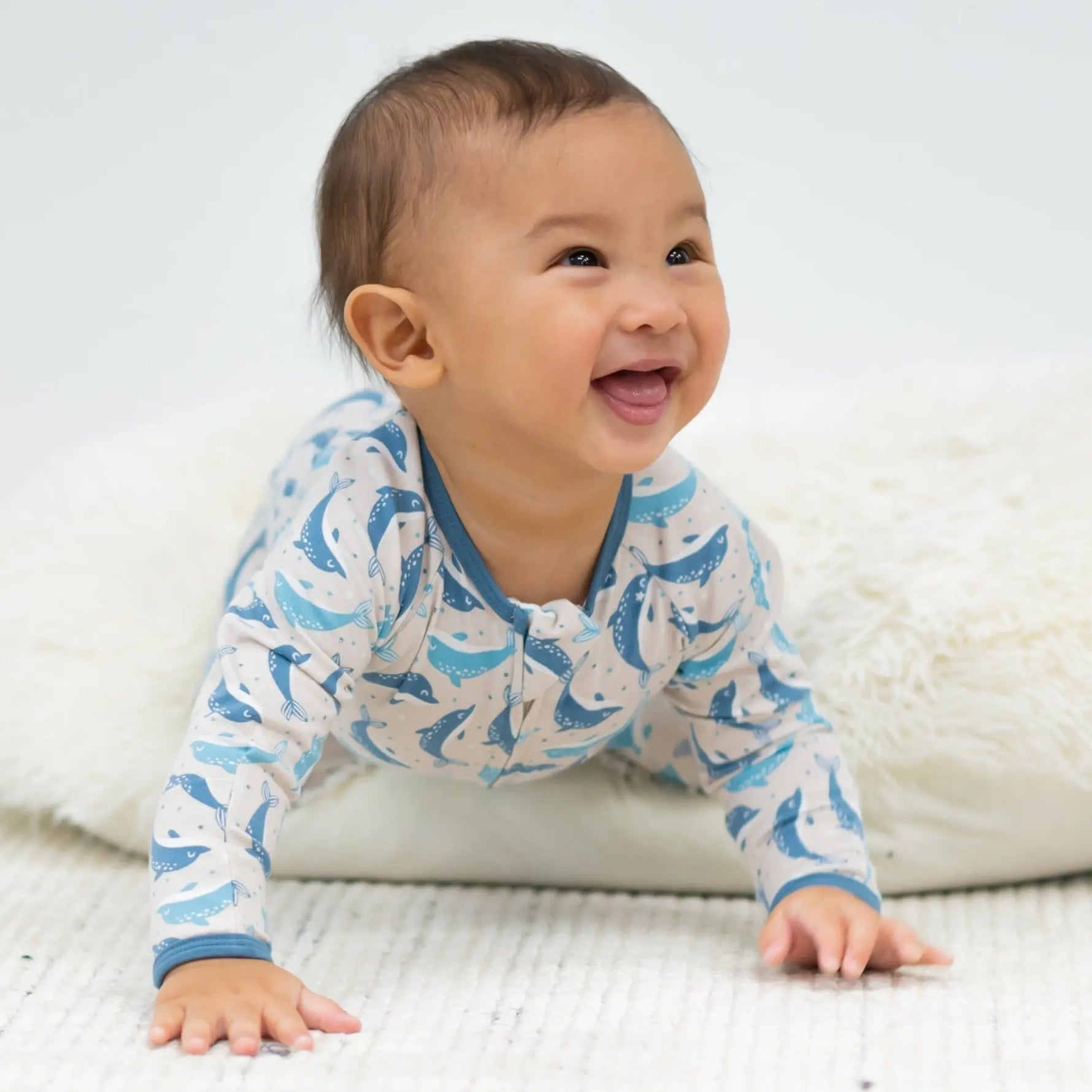 Sweet Bamboo Luxury Baby Zipper Footie with 2 Way Zip and Silicone Grips for Comfortable Sleep - Apparel & Accessories > Clothing > Baby & Toddler Clothing > Baby & Toddler Sleepwear Footies