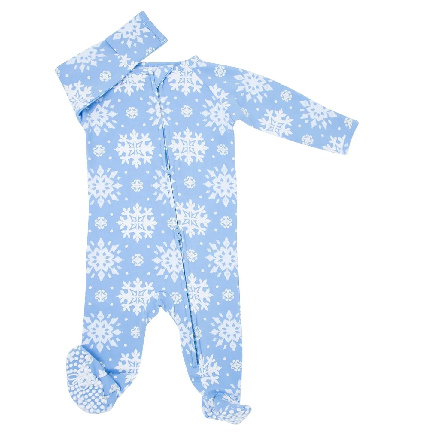 Zipper Footie With 2 Way Zip And Silicone Grips For Easy Changing Sweet Bamboo