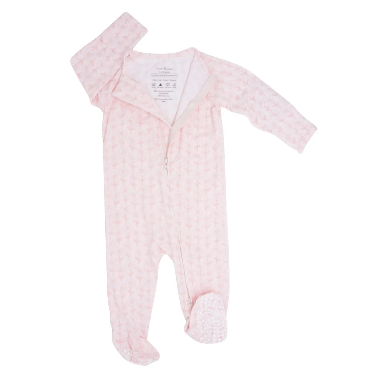 Sweet Bamboo Cozy Baby Zipper Footie with 2 Way Zipper for Easy Diaper Changes - Footies