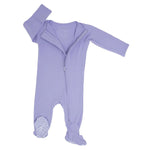 Sweet Bamboo Zipper Footie Orchid Petal Rib - 