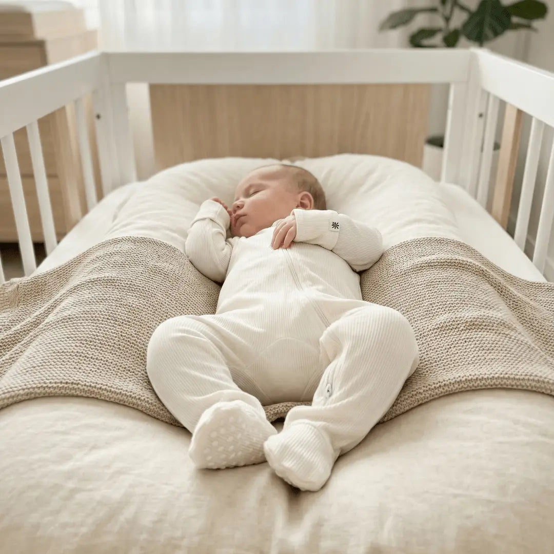 Zipper Footie Pure White Rib - Textile, Child, Facial expression, Comfort, Baby & Toddler Clothing | Everetts Place