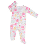 Sweet Bamboo Silky Soft Baby Footie with 2-Way Zipper & Silicone Grips -