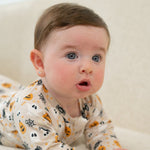 Sweet Bamboo Zipper Footie - Sweet Pumpkins and Ghosts - 