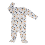 Sweet Bamboo Zipper Footie - Sweet Pumpkins and Ghosts - 