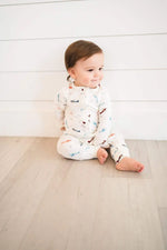 Harp Angel Boutique Premium Bamboo Viscose Zipper Romper with Vintage Airplane Design for Infants - Apparel & Accessories > Clothing > Baby & Toddler Clothing > Baby & Toddler Outfits Zipper