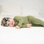 Sweet Bamboo Zippity Do Da Zipper Footie with Silicone Grips for Baby Comfort - 