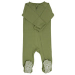 Sweet Bamboo Zippity Do Da Zipper Footie with Silicone Grips for Baby Comfort - 