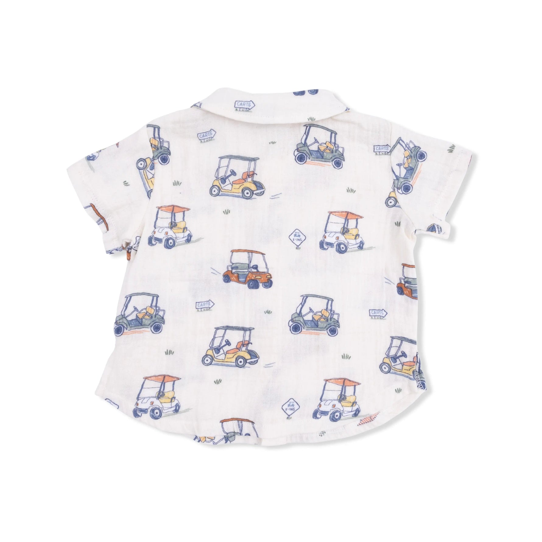 Angel Dear Zooming Golf Carts - Polo Button Up with Casual Short - 