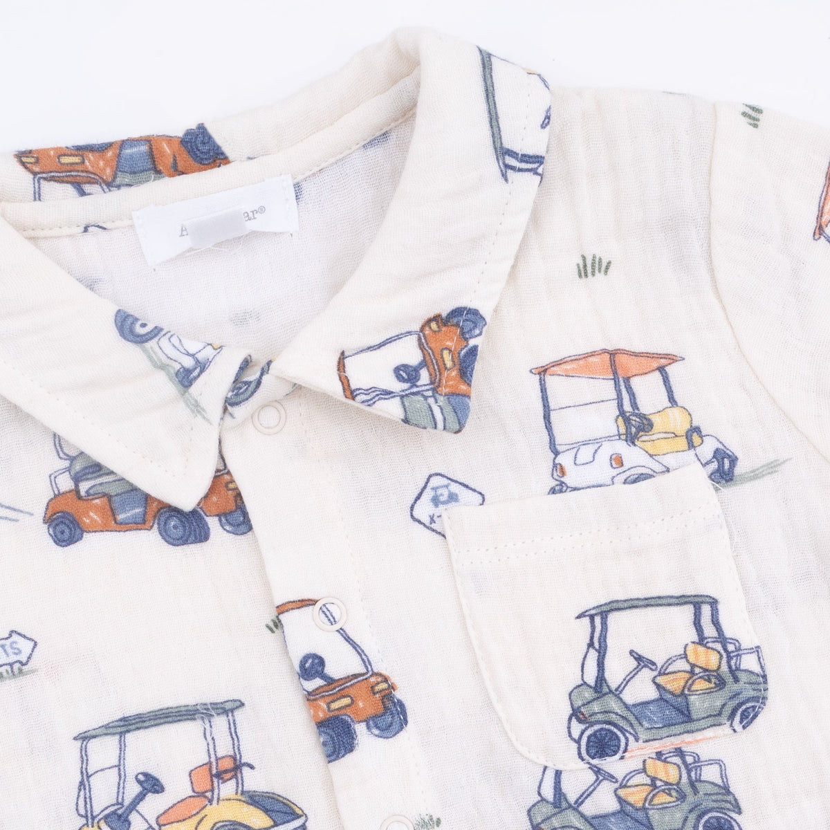 Angel Dear Zooming Golf Carts - Polo Button Up with Casual ShortEveretts Place