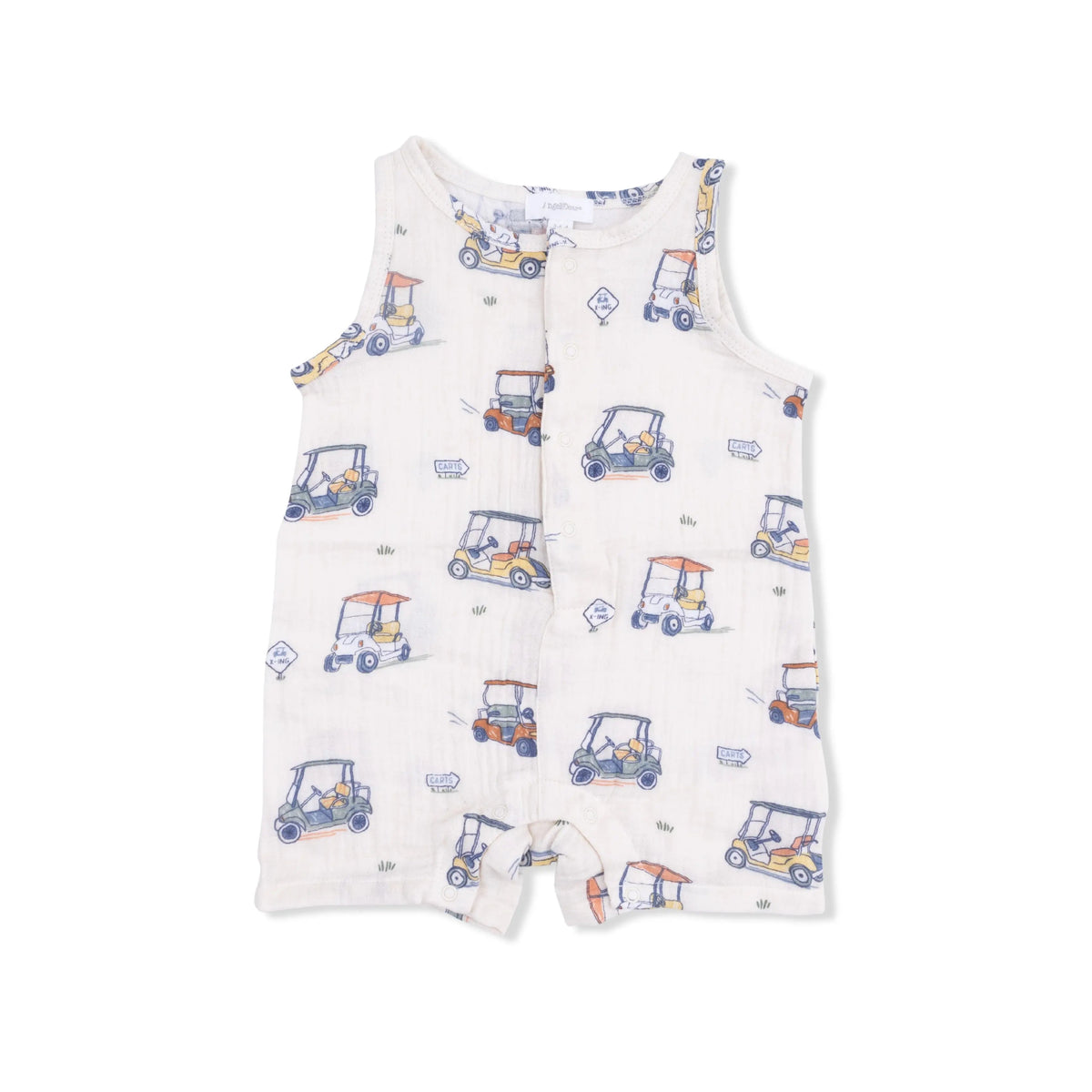 Angel Dear Zooming Golf Carts - Sleeveless Shortie Romper - 