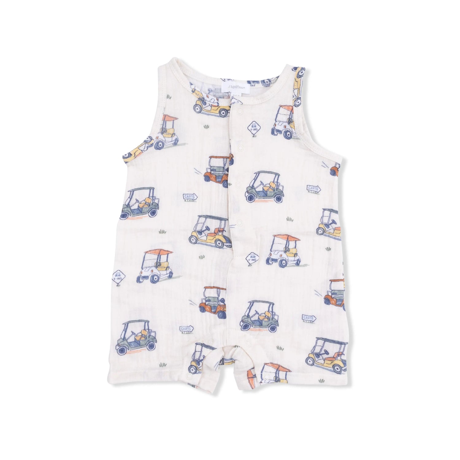 Angel Dear Zooming Golf Carts - Sleeveless Shortie Romper - 