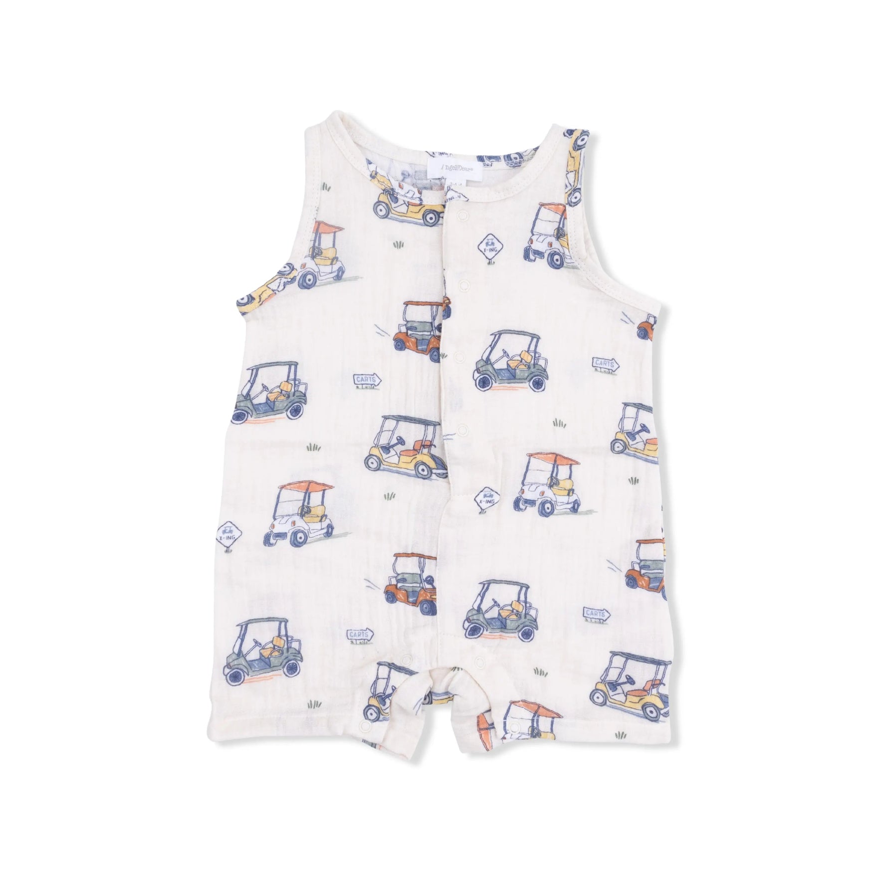 Angel Dear Zooming Golf Carts - Sleeveless Shortie Romper - 